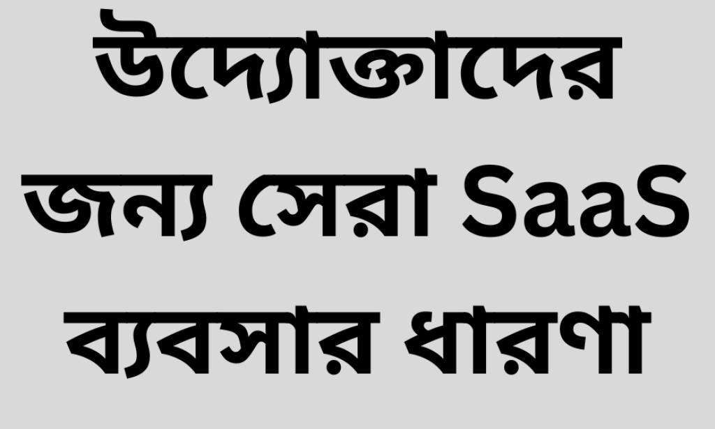 উদ্যোক্তাদের জন্য সেরা SaaS ব্যবসার ধারণা